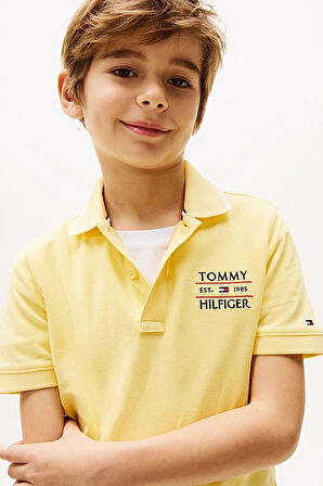 Erkek Çocuk Th Bayrak Logo Polo T-Shirt - Sarı | 7 Yaş
