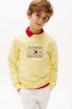 Erkek Çocuk Th Flag Sweatshirt - Sarı | 7 Yaş