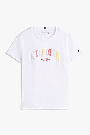 Kız Çocuk Varsity T-Shirt - Beyaz | 6 Yaş