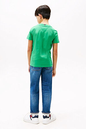 Erkek Çocuk Tommy Flag Hilfiger T-Shirt - Yeşil | 14 Yaş