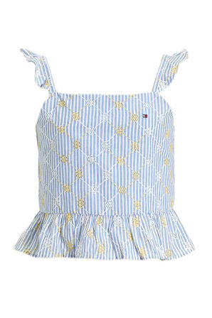 Kız Çocuk Th Broderie Anglaise Gömlek - Mavi | 6 Yaş