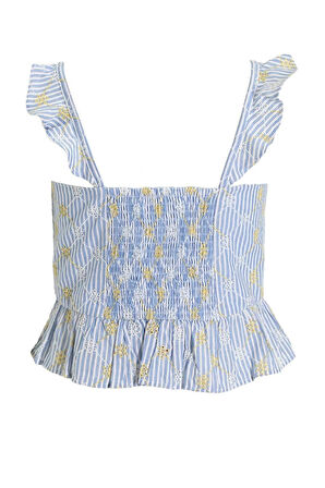 Kız Çocuk Th Broderie Anglaise Gömlek - Mavi | 6 Yaş