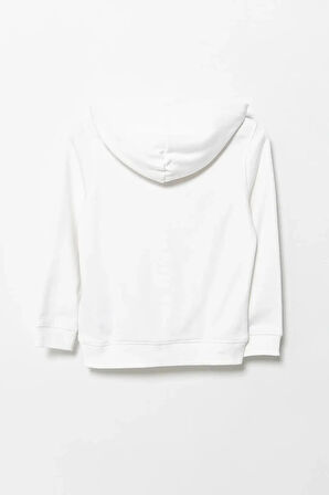 Erkek Çocuk Tommy Flag Fermuarlı Kapüşonlu Sweatshirt - Beyaz | 8 Yaş