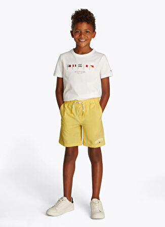 Tommy Hilfiger Lastikli Bel Regular Fit Sarı Erkek Çocuk Şort KB0KB09642ZF0