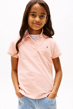 Kız Çocuk Essential Polo T-Shirt - Pudra | 12 Yaş
