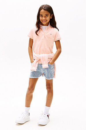 Kız Çocuk Essential Polo T-Shirt - Pudra | 14 Yaş