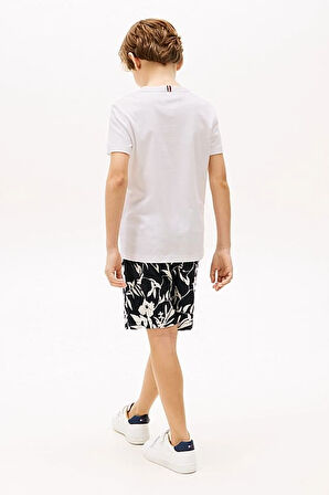 Erkek Çocuk Th Hilfiger Palm Logo T-Shirt - Beyaz | 7 Yaş