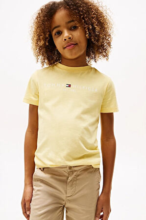 Erkek Çocuk Yazı Logo Pamuklu T-Shirt - Sarı | 14 Yaş