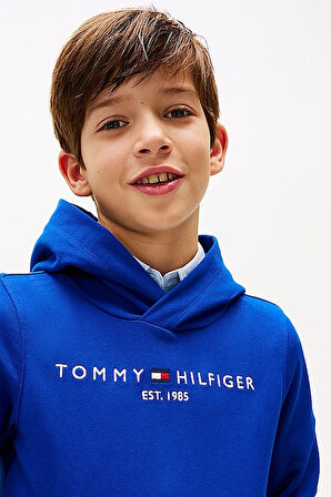 Erkek Çocuk Th Kapüşonlu Sweatshirt - Mavi | 10 Yaş
