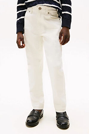Erkek Çocuk Modern Düz Paça Jeans - Beyaz | 10 Yaş