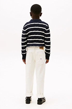 Erkek Çocuk Modern Düz Paça Jeans - Beyaz | 10 Yaş