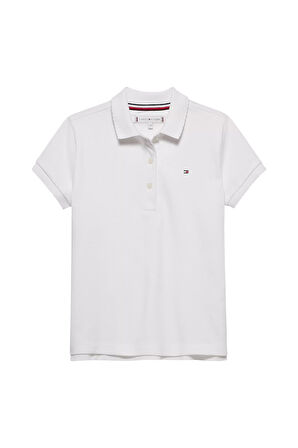 Kız Çocuk Essential Polo T-Shirt - Beyaz | 6 Yaş