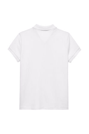 Kız Çocuk Essential Polo T-Shirt - Beyaz | 7 Yaş