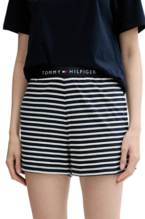 Tommy Hilfiger Kadın Mavi Şort Takım UW0UW05760 