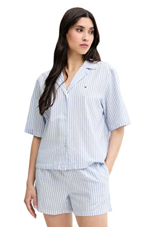 Tommy Hilfiger Kadın Mavi Şort Takım UW0UW05799 