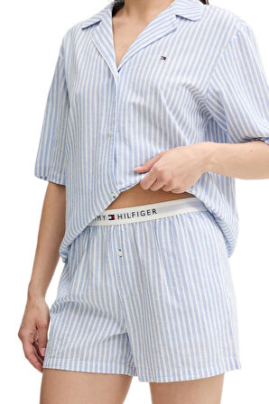 Tommy Hilfiger Kadın Mavi Şort Takım UW0UW05799 