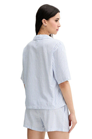 Tommy Hilfiger Kadın Mavi Şort Takım UW0UW05799 