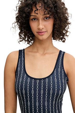 Tommy Hilfiger Kadın Mavi Mayo UW0UW05905 