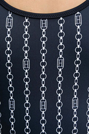 Tommy Hilfiger Kadın Mavi Mayo UW0UW05905 