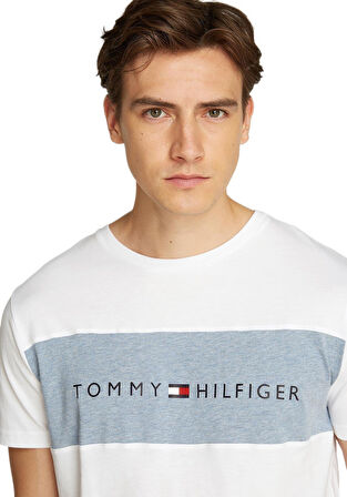 Tommy Hilfiger Erkek Beyaz T-Shirt UM0UM03418 