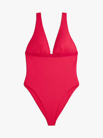 Tommy Hilfiger PLUNGE ONE PIECE RP EXT Kadın  Mayo UW0UW05845TLI
