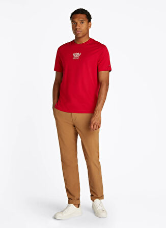 Tommy Hilfiger Kırmızı Erkek T-Shirt MW0MW38613XLD