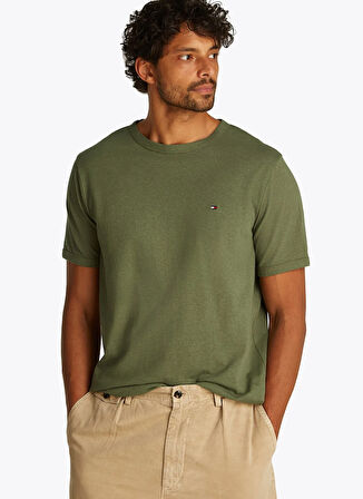 Tommy Hilfiger Yeşil Erkek T-Shirt MW0MW38637PLI