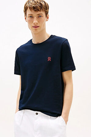 Erkek Th Monogram T-Shirt - Lacivert | XXL