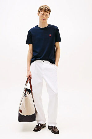Erkek Th Monogram T-Shirt - Lacivert | XXL
