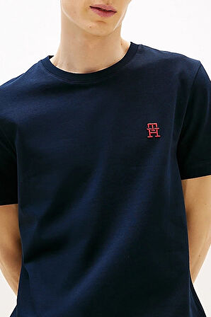 Erkek Th Monogram T-Shirt - Lacivert | XXL