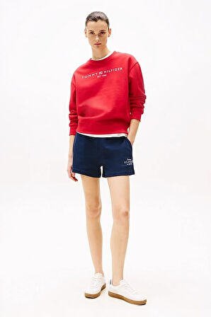 Kadın Th Regular  Hilfiger Sweat Şort - Lacivert | L