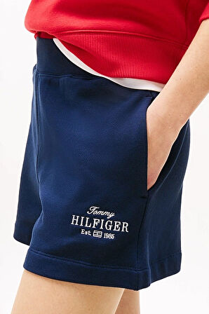 Kadın Th Regular  Hilfiger Sweat Şort - Lacivert | L