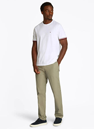Tommy Hilfiger Beyaz Erkek T-Shirt MW0MW38630YBR