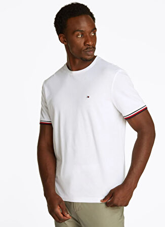 Tommy Hilfiger Beyaz Erkek T-Shirt MW0MW38630YBR