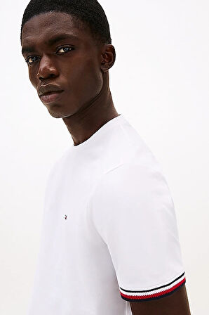 Erkek Th Global Stripe T-Shirt - Beyaz | XXL