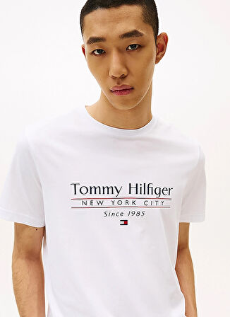 Tommy Hilfiger Beyaz Erkek T-Shirt MW0MW38621YBR