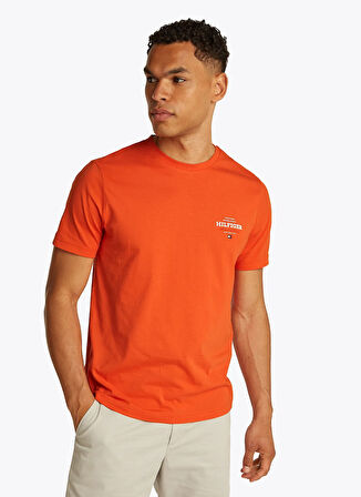 Tommy Hilfiger Turuncu Erkek T-Shirt MW0MW38644SCX