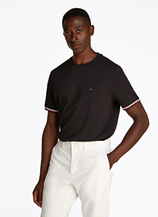 Tommy Hilfiger Siyah Erkek T-Shirt MW0MW38630BDS