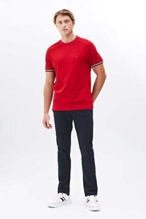 Erkek Th Global Stripe T-Shirt - Kırmızı | S