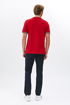 Erkek Th Global Stripe T-Shirt - Kırmızı | S