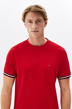 Erkek Th Global Stripe T-Shirt - Kırmızı | S