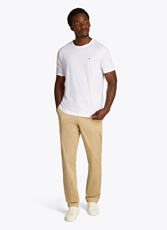Tommy Hilfiger Beyaz Erkek T-Shirt MW0MW38637YBR