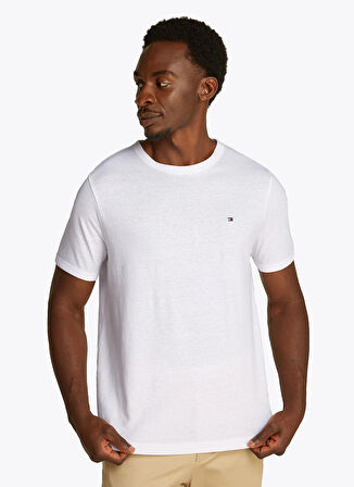 Tommy Hilfiger Beyaz Erkek T-Shirt MW0MW38637YBR