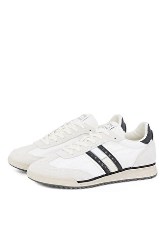 Tommy Hilfiger Beyaz - Siyah Erkek Sneaker TJM RETRO RUNNER CLEATED