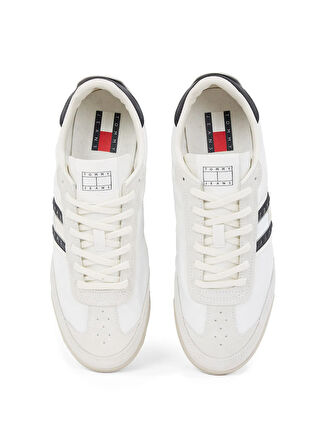 Tommy Hilfiger Beyaz - Siyah Erkek Sneaker TJM RETRO RUNNER CLEATED