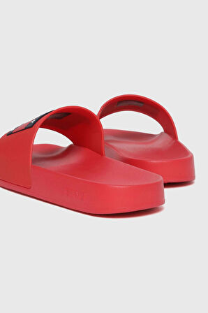 Kadın Tj Bayrak Logo Plaj Terliği - Kırmızı | 41