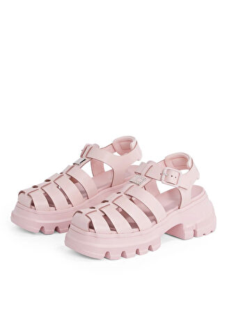 Tommy Hilfiger Deri Pembe Kadın Sandalet EN0EN02751