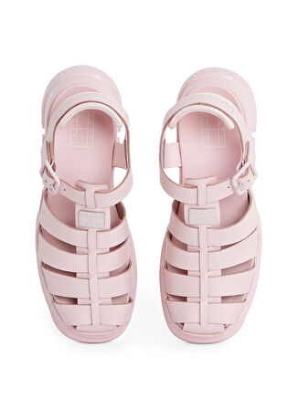 Tommy Hilfiger Deri Pembe Kadın Sandalet EN0EN02751
