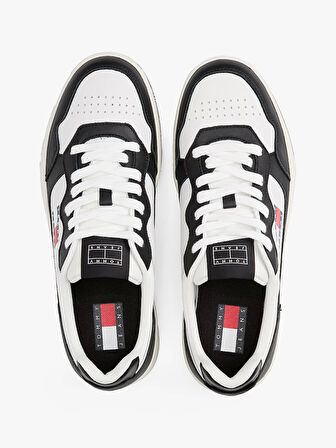 Tommy Hilfiger Erkek  Deri Siyah Sneaker