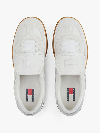 Tommy Hilfger Kadın Metalik  Deri Sneaker